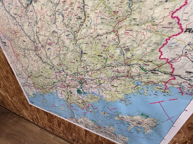 サイクリングルート紹介の掲示物